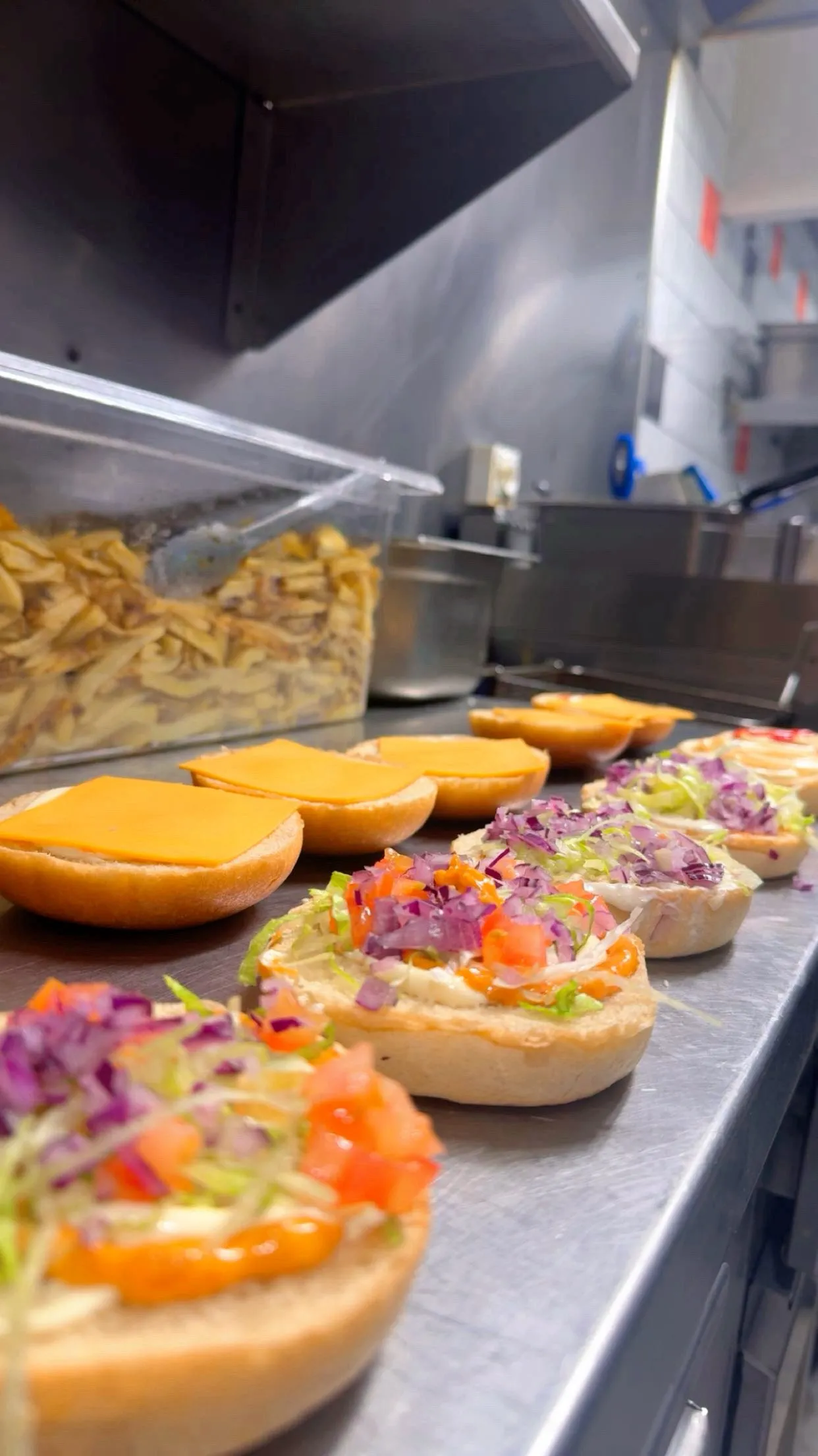 Préparation des burgers